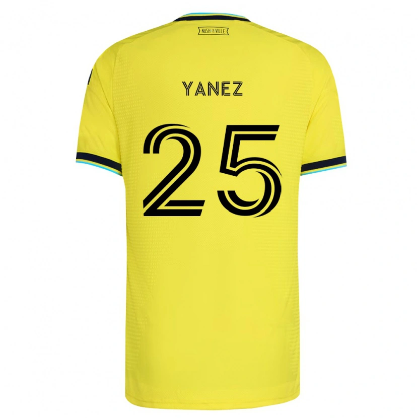 Danxen Herren Zidane Yáñez #25 Hellgelb Marineblau Heimtrikot Trikot 2026/27 T-Shirt