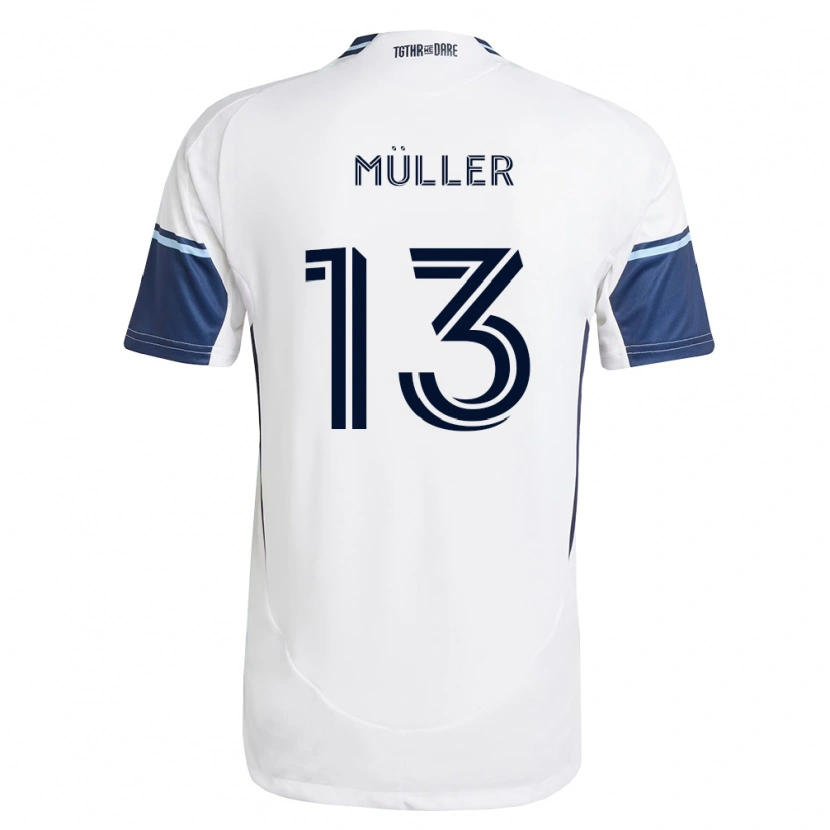 Danxen Herren Thomas Müller #13 Weiß Königsblau Heimtrikot Trikot 2026/27 T-Shirt