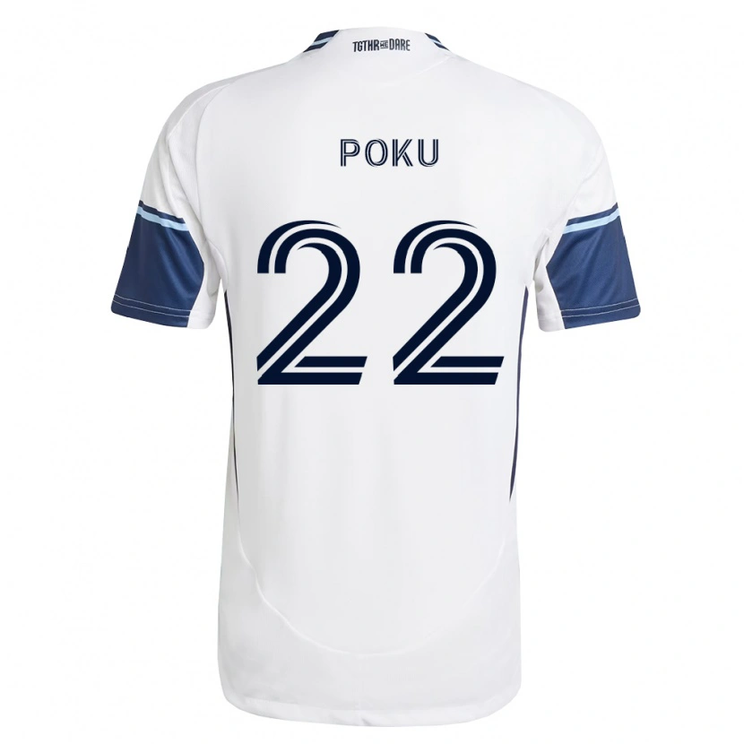 Danxen Herren Kwasi Poku #22 Weiß Königsblau Heimtrikot Trikot 2026/27 T-Shirt