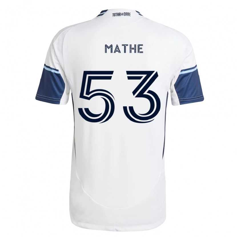 Danxen Herren Immanuel Mathe #53 Weiß Königsblau Heimtrikot Trikot 2026/27 T-Shirt