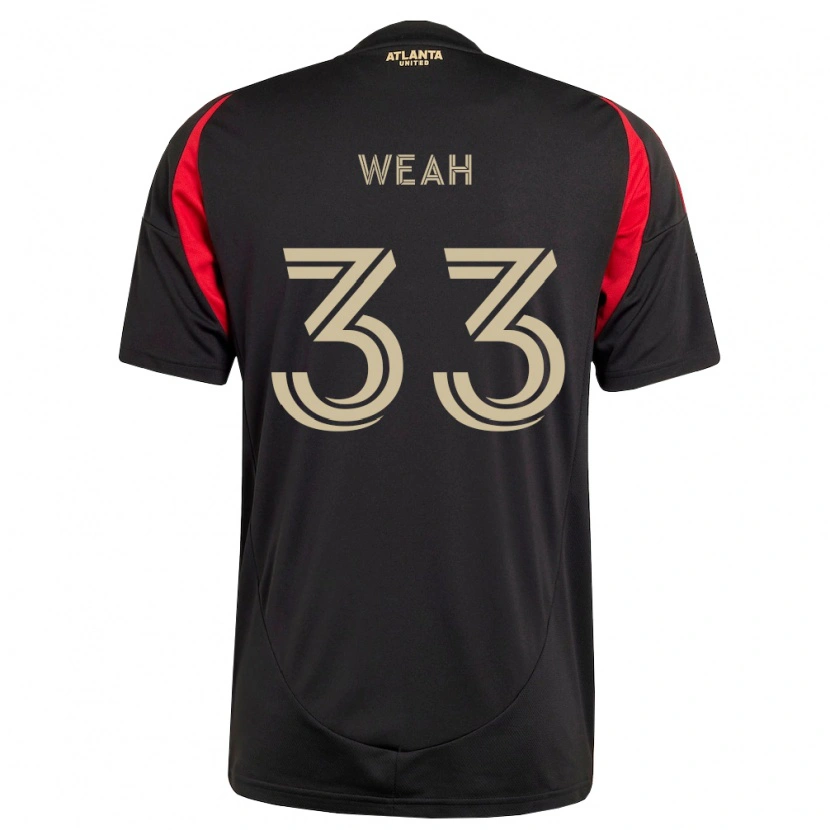 Danxen Herren Patrick Weah #33 Schwarz Rot Heimtrikot Trikot 2026/27 T-Shirt