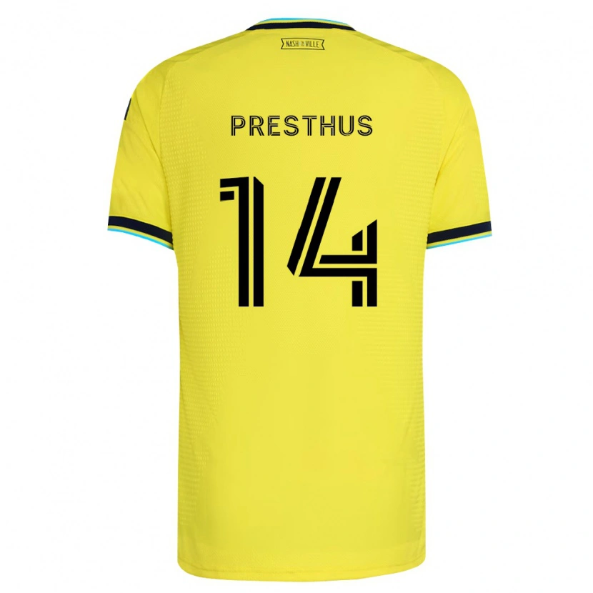 Danxen Herren Owen Presthus #14 Hellgelb Marineblau Heimtrikot Trikot 2026/27 T-Shirt