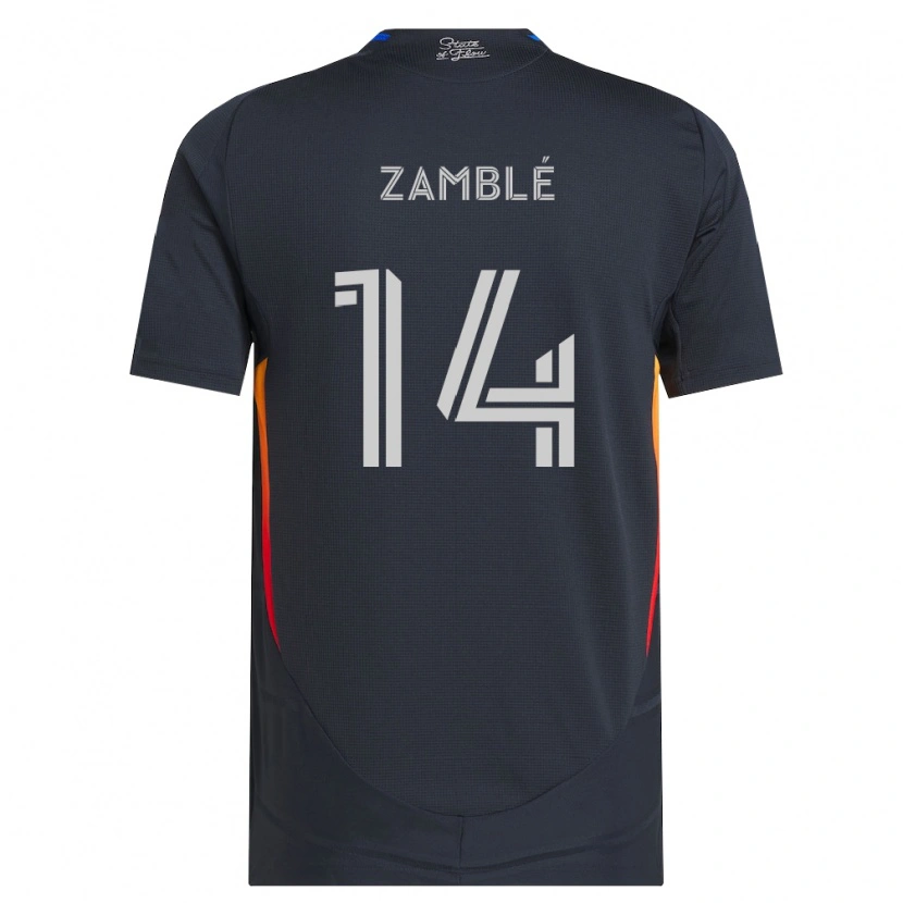 Danxen Herren Bryan Zamblé #14 Dunkelgrau Rot Heimtrikot Trikot 2026/27 T-Shirt