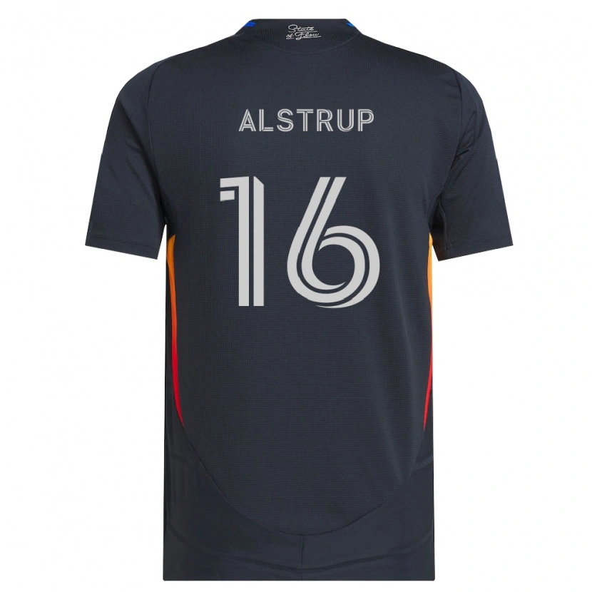 Danxen Herren Marcus Alstrup #16 Dunkelgrau Rot Heimtrikot Trikot 2026/27 T-Shirt