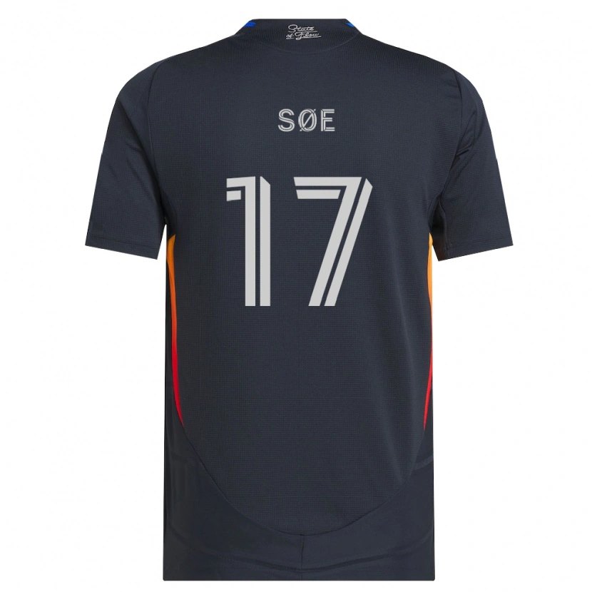 Danxen Herren Osvald Søe #17 Dunkelgrau Rot Heimtrikot Trikot 2026/27 T-Shirt
