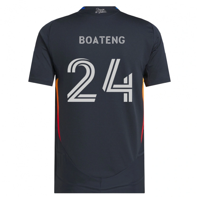 Danxen Herren Emmanuel Boateng #24 Dunkelgrau Rot Heimtrikot Trikot 2026/27 T-Shirt