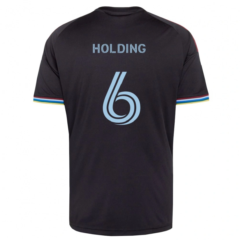Danxen Herren Rob Holding #6 Schwarz Himmelblau Heimtrikot Trikot 2026/27 T-Shirt