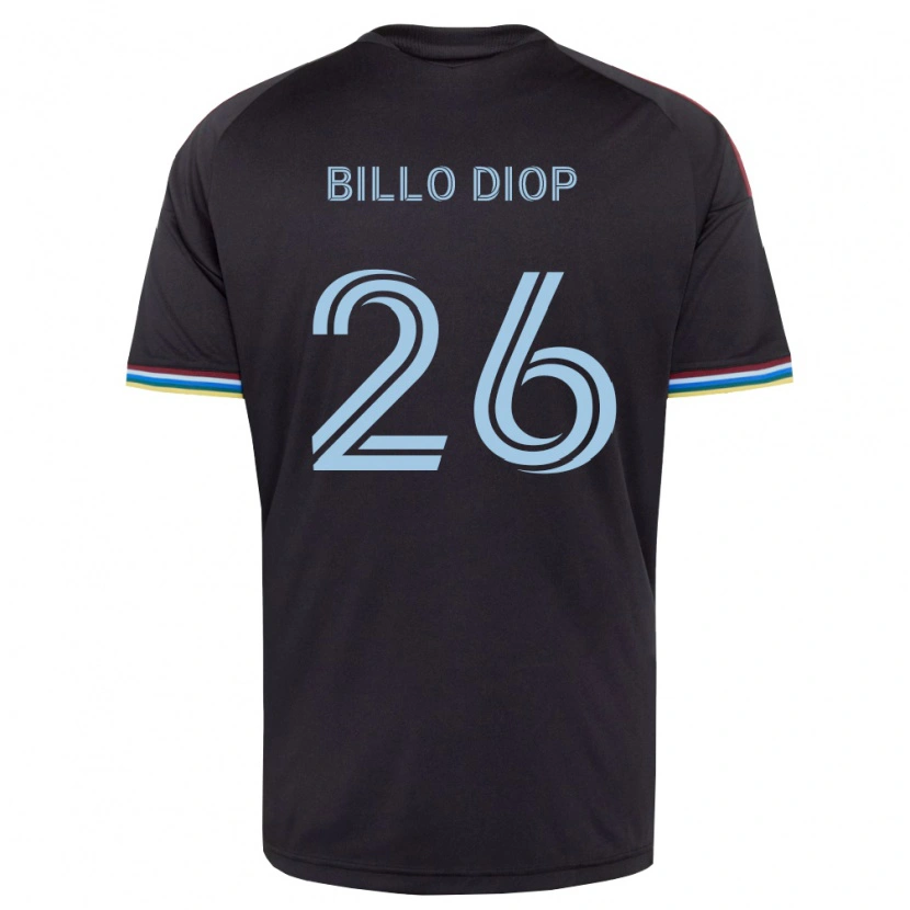 Danxen Herren Mamadou Billo Diop #26 Schwarz Himmelblau Heimtrikot Trikot 2026/27 T-Shirt