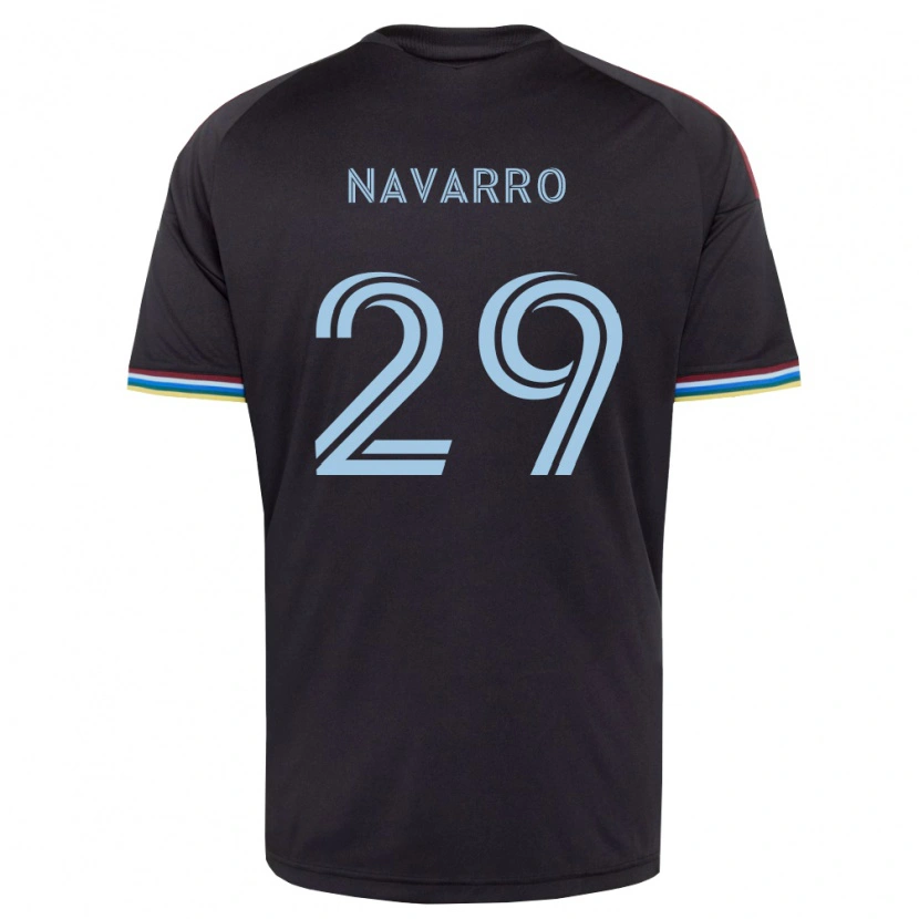 Danxen Herren Miguel Navarro #29 Schwarz Himmelblau Heimtrikot Trikot 2026/27 T-Shirt