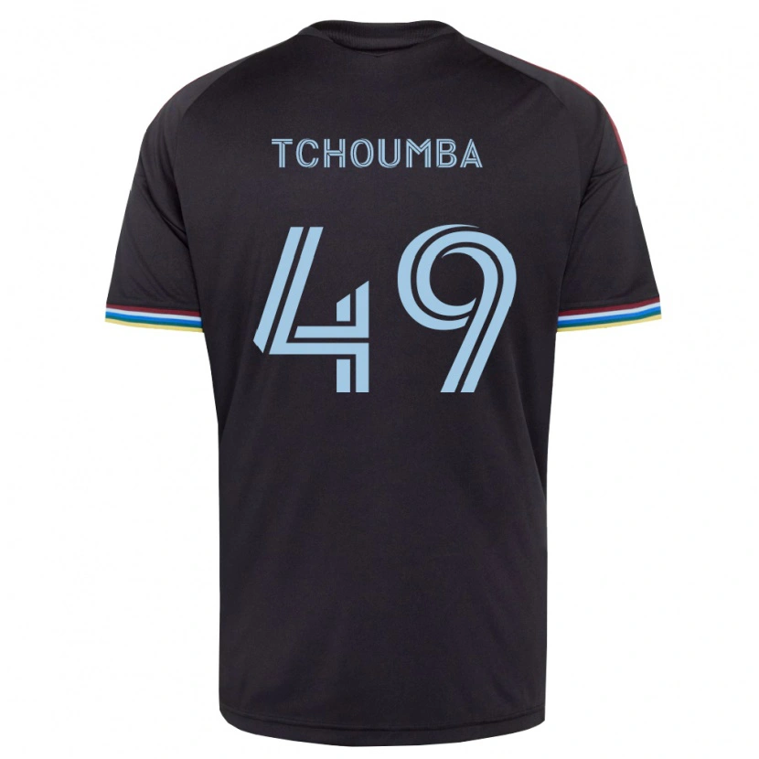 Danxen Herren Nathan Tchoumba #49 Schwarz Himmelblau Heimtrikot Trikot 2026/27 T-Shirt