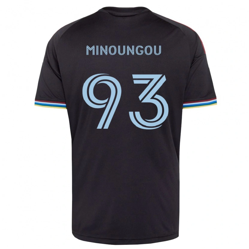Danxen Herren Georgi Minoungou #93 Schwarz Himmelblau Heimtrikot Trikot 2026/27 T-Shirt