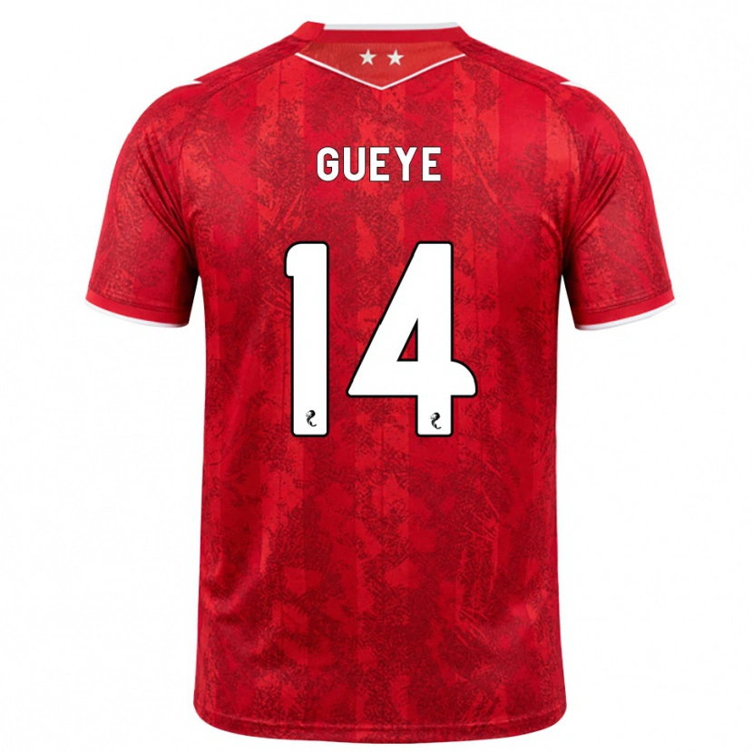 Danxen Herren Pape Habib Gueye #14 Rot Weiß Heimtrikot Trikot 2026/27 T-Shirt