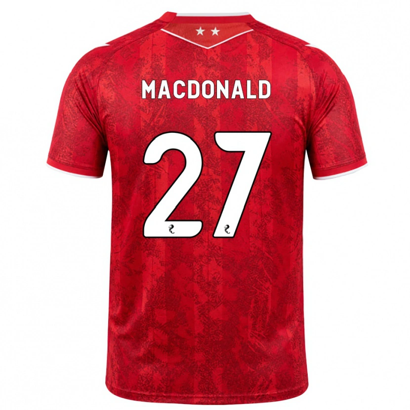 Danxen Herren Angus Macdonald #27 Rot Weiß Heimtrikot Trikot 2026/27 T-Shirt
