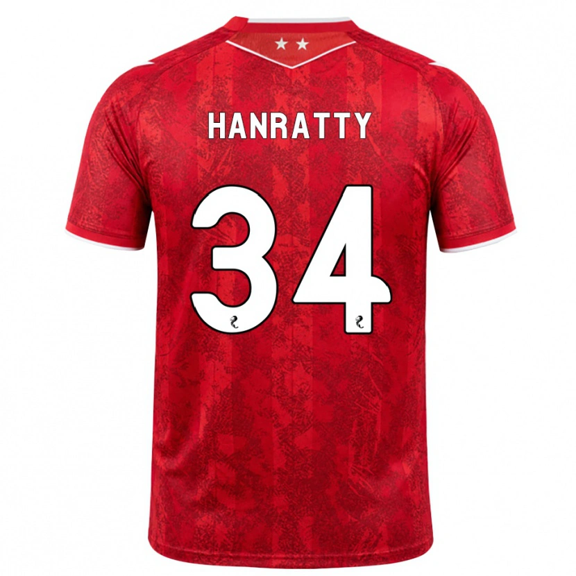 Danxen Herren Kevin Hanratty #34 Rot Weiß Heimtrikot Trikot 2026/27 T-Shirt