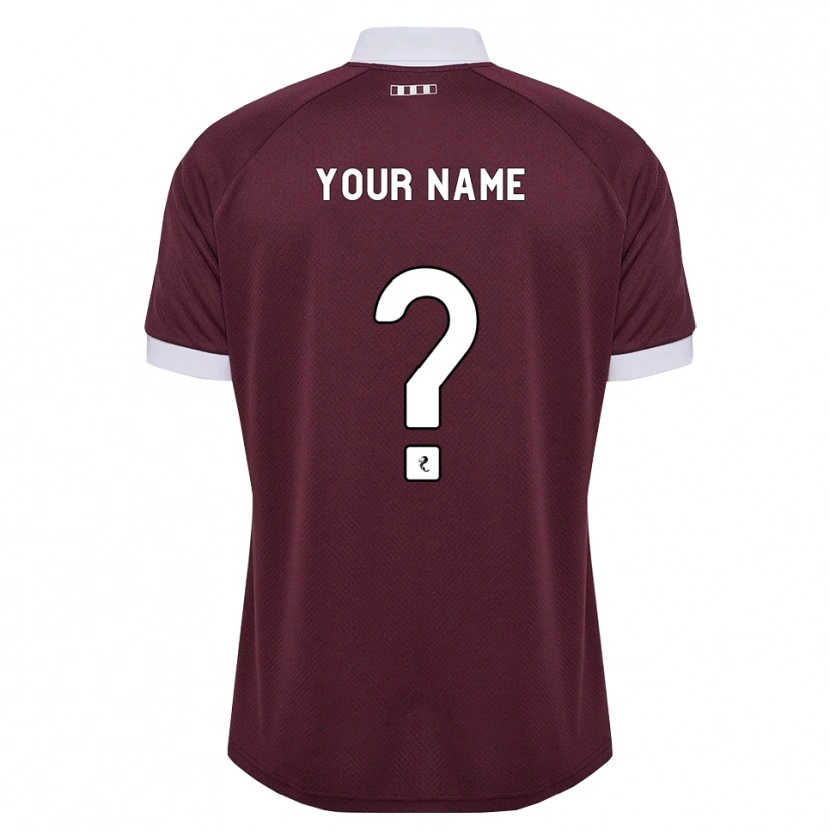 Danxen Herren Ihren Namen #0 Burgunder Weiß Heimtrikot Trikot 2026/27 T-Shirt