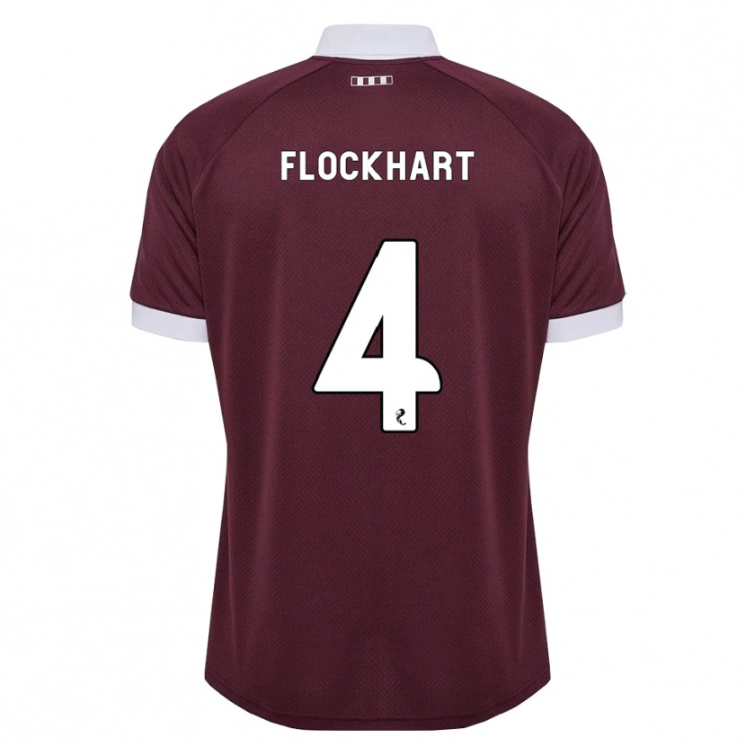 Danxen Herren Robbie Flockhart #4 Burgunder Weiß Heimtrikot Trikot 2026/27 T-Shirt