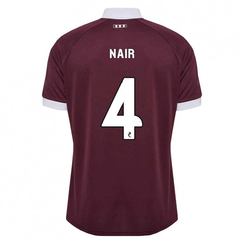 Danxen Herren Kenzi Nair #4 Burgunder Weiß Heimtrikot Trikot 2026/27 T-Shirt