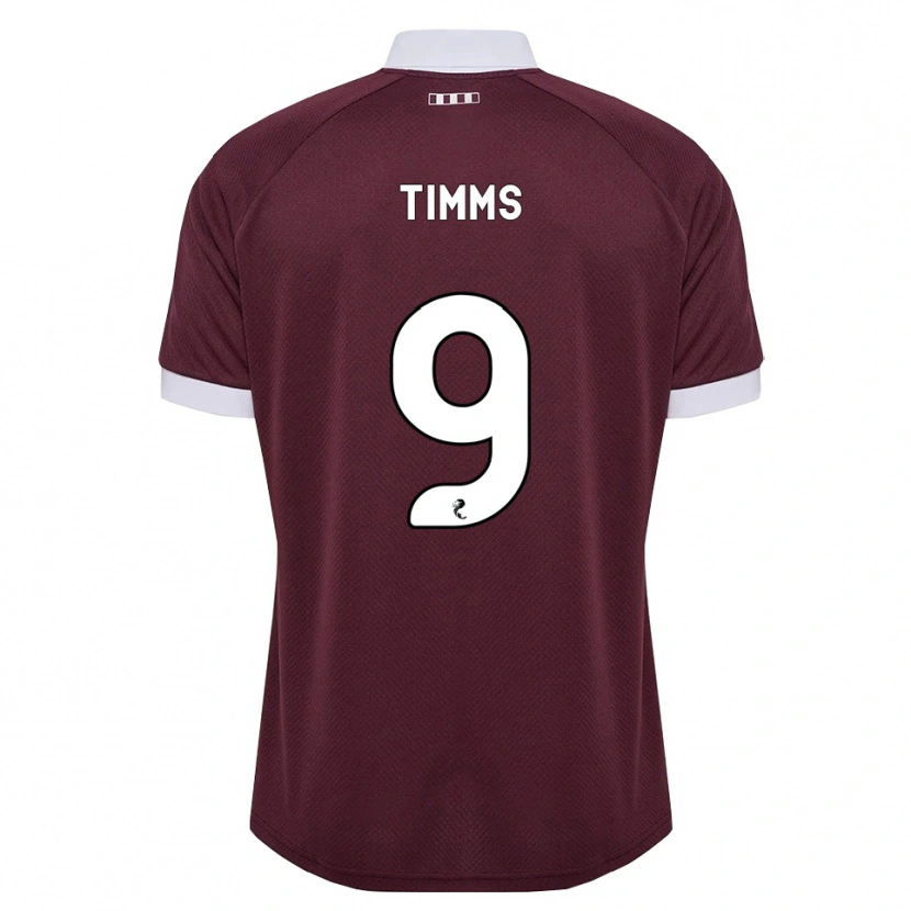 Danxen Herren Georgia Timms #9 Burgunder Weiß Heimtrikot Trikot 2026/27 T-Shirt