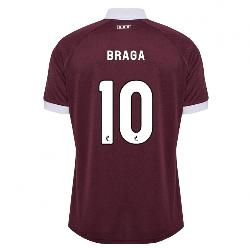 Danxen Herren Cláudio Braga #10 Burgunder Weiß Heimtrikot Trikot 2026/27 T-Shirt