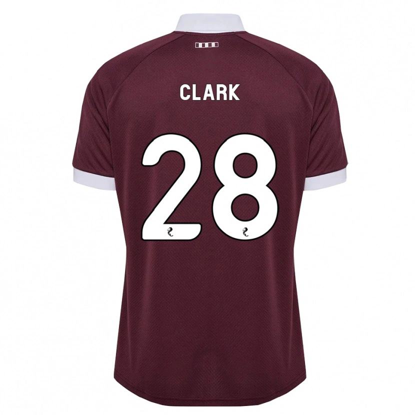 Danxen Herren Zander Clark #28 Burgunder Weiß Heimtrikot Trikot 2026/27 T-Shirt