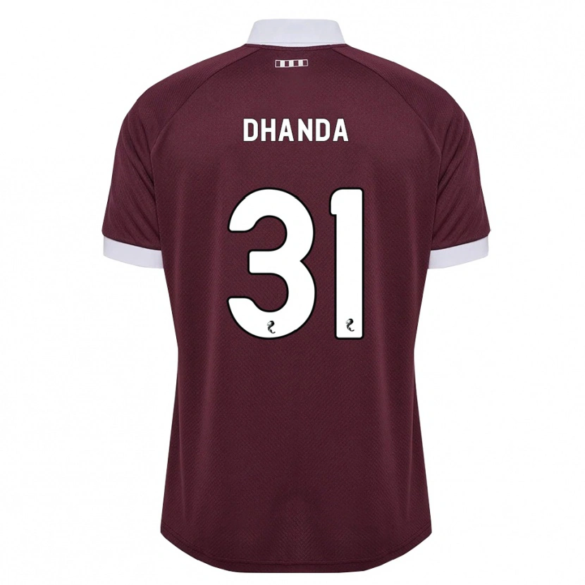 Danxen Herren Yan Dhanda #31 Burgunder Weiß Heimtrikot Trikot 2026/27 T-Shirt