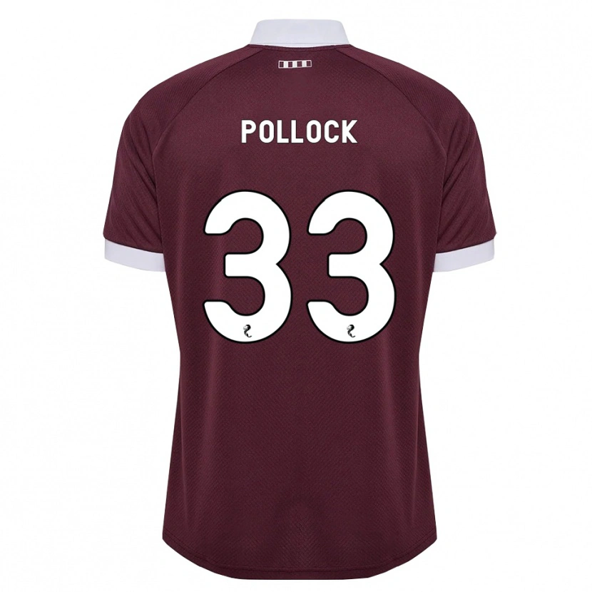 Danxen Herren Finlay Pollock #33 Burgunder Weiß Heimtrikot Trikot 2026/27 T-Shirt