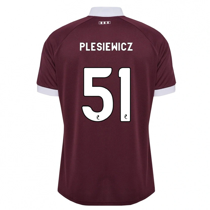 Danxen Herren Szymon Plesiewicz #51 Burgunder Weiß Heimtrikot Trikot 2026/27 T-Shirt