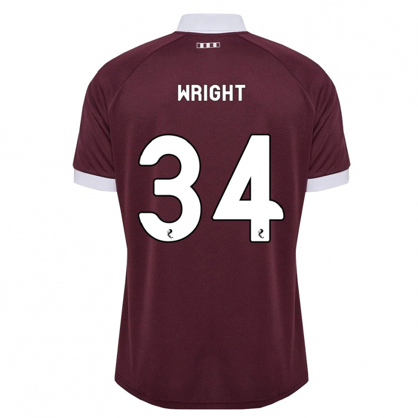 Danxen Herren Kieran Wright #34 Burgunder Weiß Heimtrikot Trikot 2026/27 T-Shirt