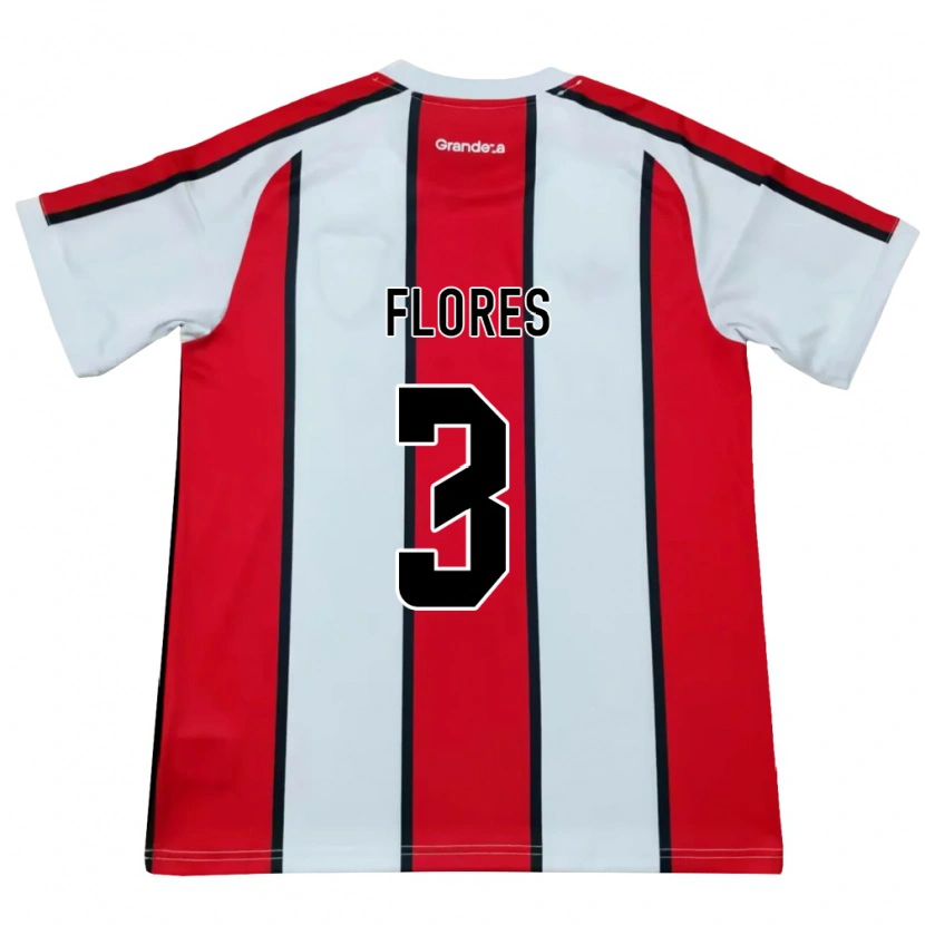 Danxen Herren Lucas Flores #3 Weiß Rot Schwarz Auswärtstrikot Trikot 2026/27 T-Shirt