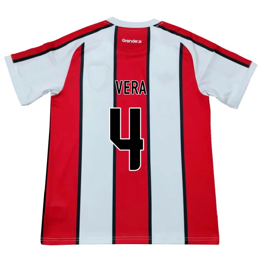 Danxen Herren Lautaro Vera #4 Weiß Rot Schwarz Auswärtstrikot Trikot 2026/27 T-Shirt
