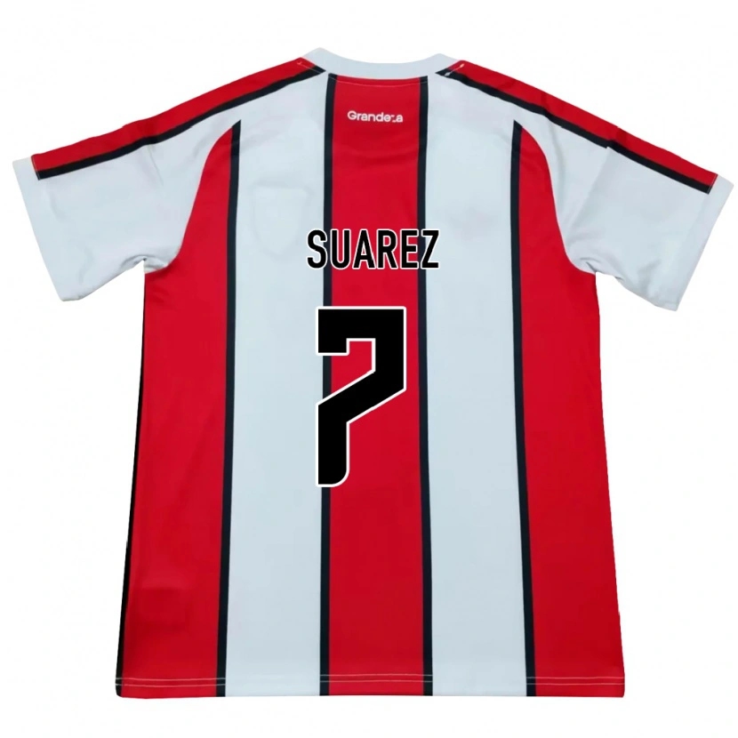Danxen Herren Matias Suarez #7 Weiß Rot Schwarz Auswärtstrikot Trikot 2026/27 T-Shirt