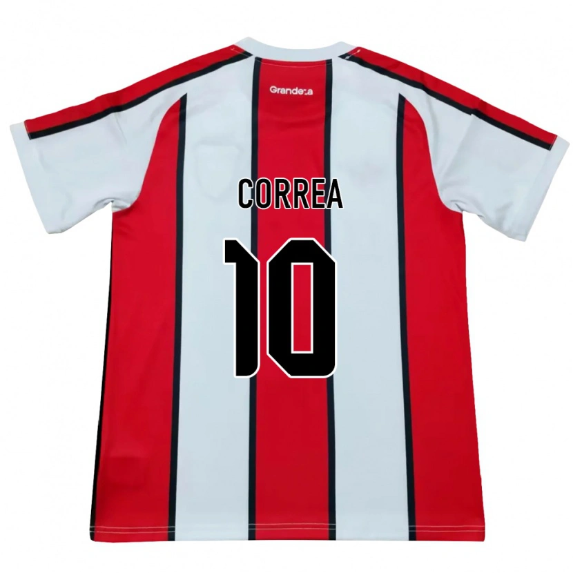 Danxen Herren Ángel Correa #10 Weiß Rot Schwarz Auswärtstrikot Trikot 2026/27 T-Shirt