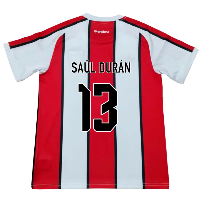 Danxen Herren Saúl Durán #13 Weiß Rot Schwarz Auswärtstrikot Trikot 2026/27 T-Shirt