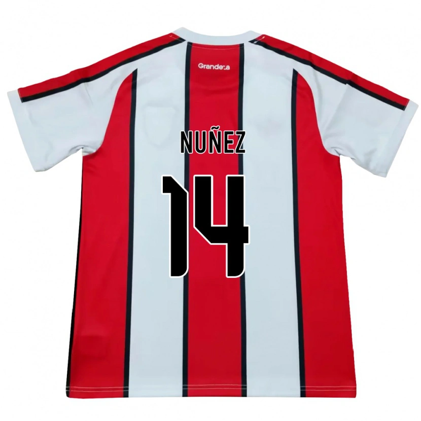 Danxen Herren Elias Nuñez #14 Weiß Rot Schwarz Auswärtstrikot Trikot 2026/27 T-Shirt