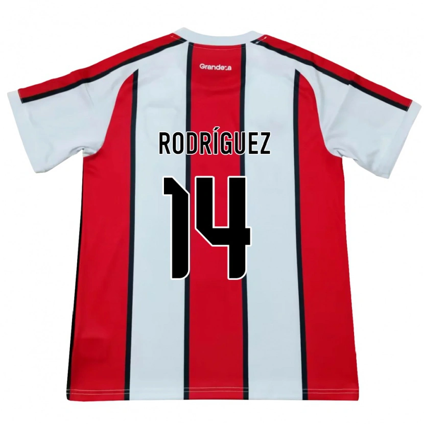 Danxen Herren Benjamín Rodríguez #14 Weiß Rot Schwarz Auswärtstrikot Trikot 2026/27 T-Shirt