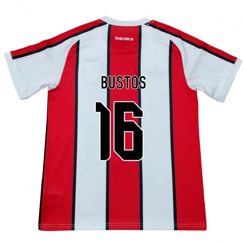 Danxen Herren Fabricio Bustos #16 Weiß Rot Schwarz Auswärtstrikot Trikot 2026/27 T-Shirt