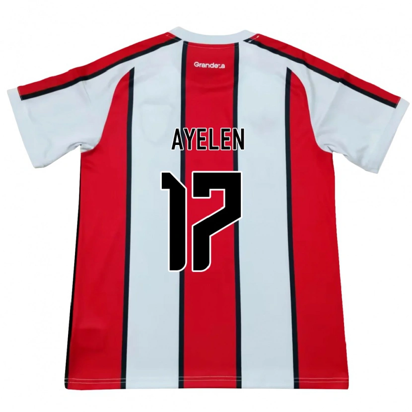 Danxen Herren Stephanie Ayelén Melgarejo #17 Weiß Rot Schwarz Auswärtstrikot Trikot 2026/27 T-Shirt