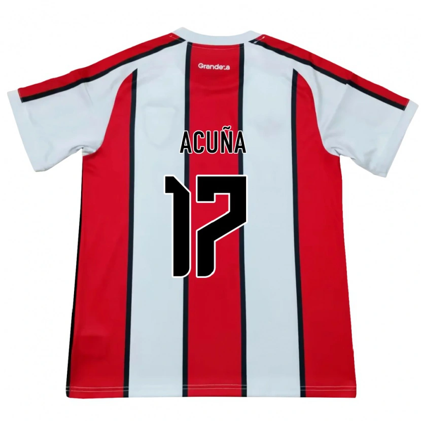 Danxen Herren Ayelén Acuña #17 Weiß Rot Schwarz Auswärtstrikot Trikot 2026/27 T-Shirt
