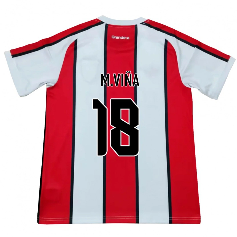 Danxen Herren Matías Viña #18 Weiß Rot Schwarz Auswärtstrikot Trikot 2026/27 T-Shirt