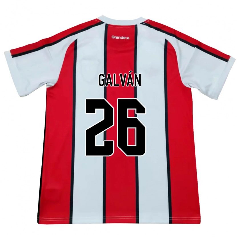 Danxen Herren Tomás Galván #26 Weiß Rot Schwarz Auswärtstrikot Trikot 2026/27 T-Shirt