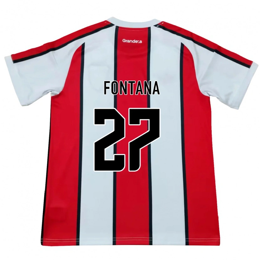 Danxen Herren Agustin Fontana #27 Weiß Rot Schwarz Auswärtstrikot Trikot 2026/27 T-Shirt