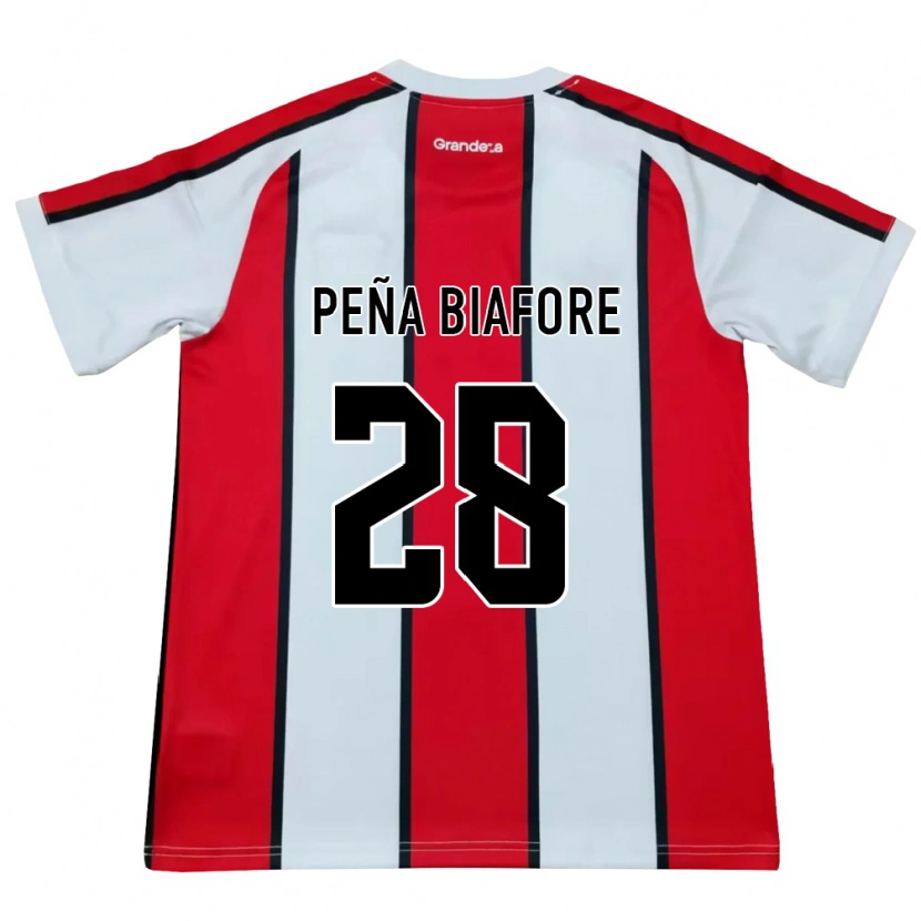 Danxen Herren Felipe Pena Biafore #28 Weiß Rot Schwarz Auswärtstrikot Trikot 2026/27 T-Shirt