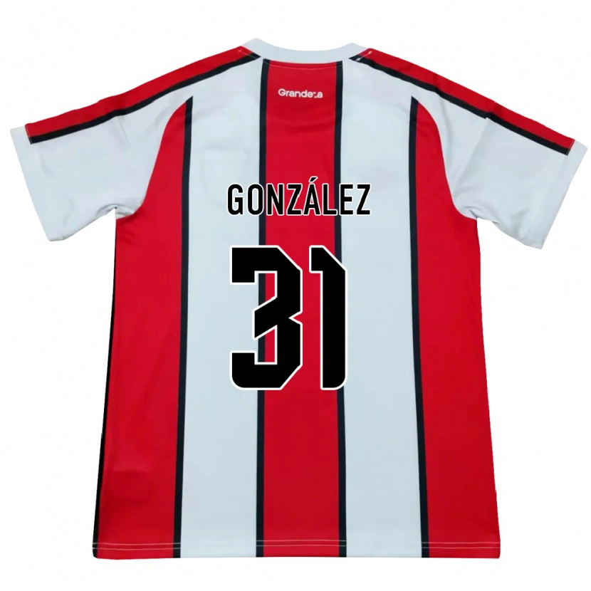Danxen Herren Facundo González #31 Weiß Rot Schwarz Auswärtstrikot Trikot 2026/27 T-Shirt