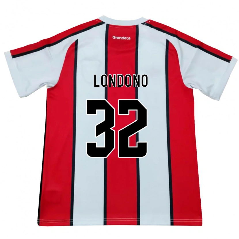 Danxen Herren Flabian Londono #32 Weiß Rot Schwarz Auswärtstrikot Trikot 2026/27 T-Shirt