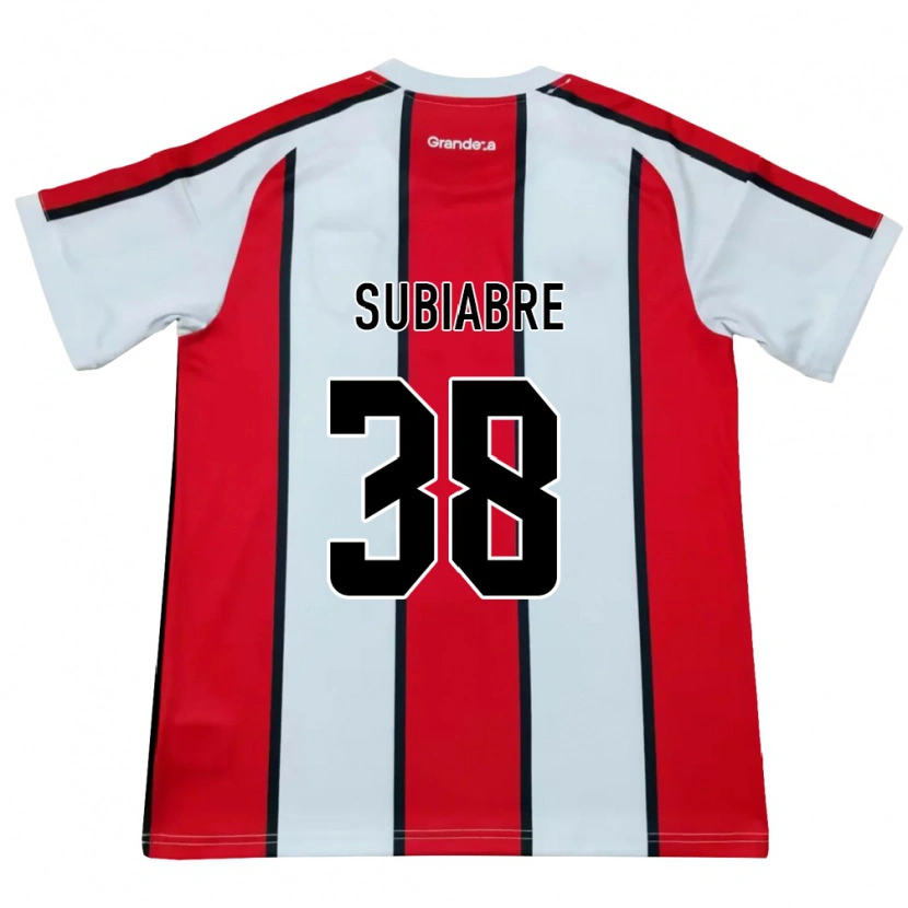 Danxen Herren Ian Subiabre #38 Weiß Rot Schwarz Auswärtstrikot Trikot 2026/27 T-Shirt