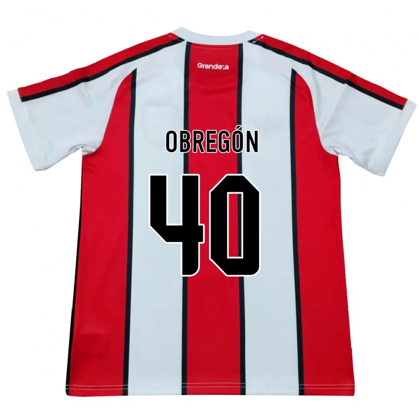 Danxen Herren Agustín Obregón #40 Weiß Rot Schwarz Auswärtstrikot Trikot 2026/27 T-Shirt