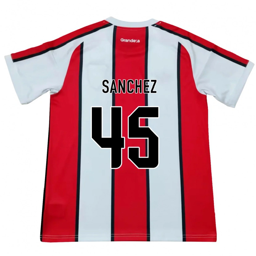 Danxen Herren Sebastián Sánchez #45 Weiß Rot Schwarz Auswärtstrikot Trikot 2026/27 T-Shirt