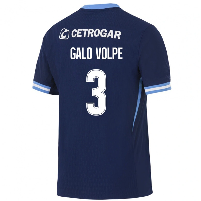 Danxen Herren Galo Volpe #3 Königsblau Hellblau Weiß Auswärtstrikot Trikot 2026/27 T-Shirt
