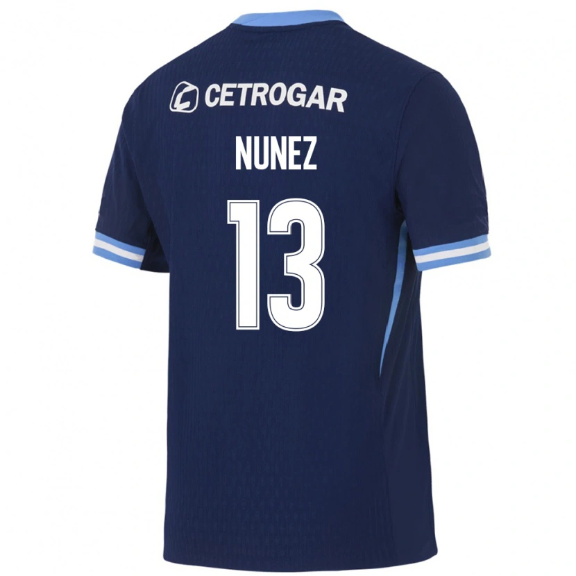 Danxen Herren Matias Nunez #13 Königsblau Hellblau Weiß Auswärtstrikot Trikot 2026/27 T-Shirt