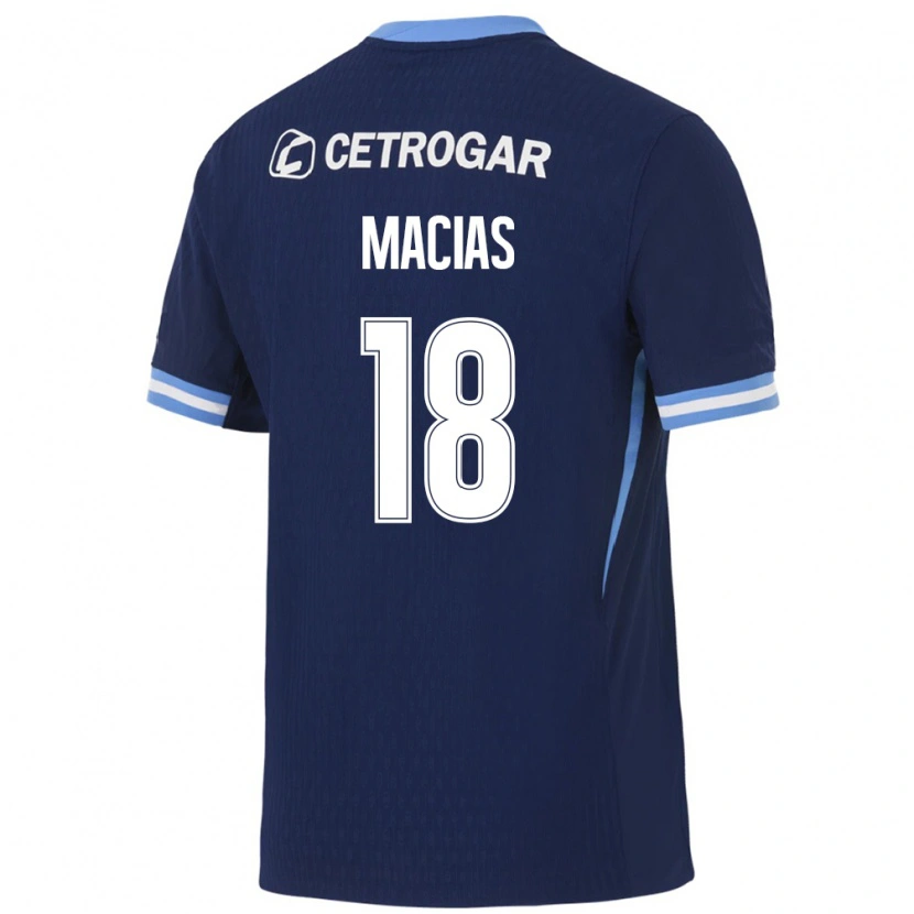 Danxen Herren Fausto Macias #18 Königsblau Hellblau Weiß Auswärtstrikot Trikot 2026/27 T-Shirt